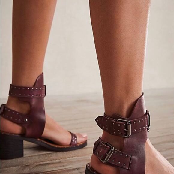 New Free People Happiness Heeled Cowboy Brown Sandals size EU 38.5 US 8.5 - Picture 2 of 8